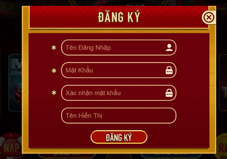 Đăng Ký ManClub Nhanh Chóng Để Trở Thành Thành Viên Chính Thức Của Cổng Game
