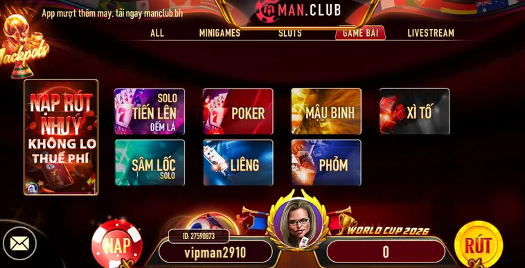 Thiên Đường Giải Trí Trực Tuyến Hấp Dẫn Nhất Tại Hệ Thống Game Bài ManClub