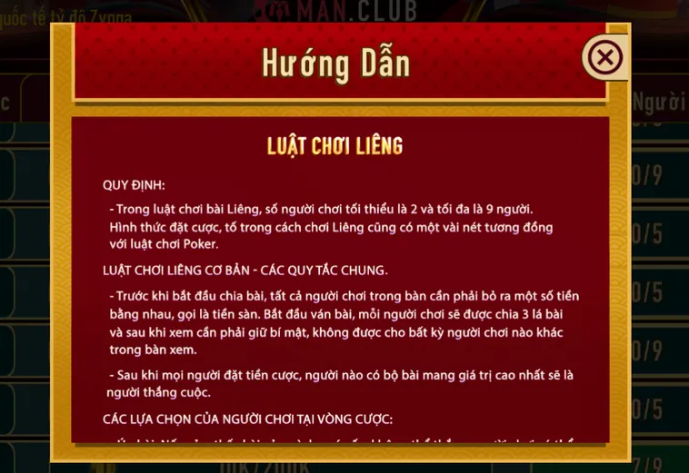 Trải Nghiệm Liêng Tại ManClub Với Tỷ Lệ Thắng Cược Cực Khủng