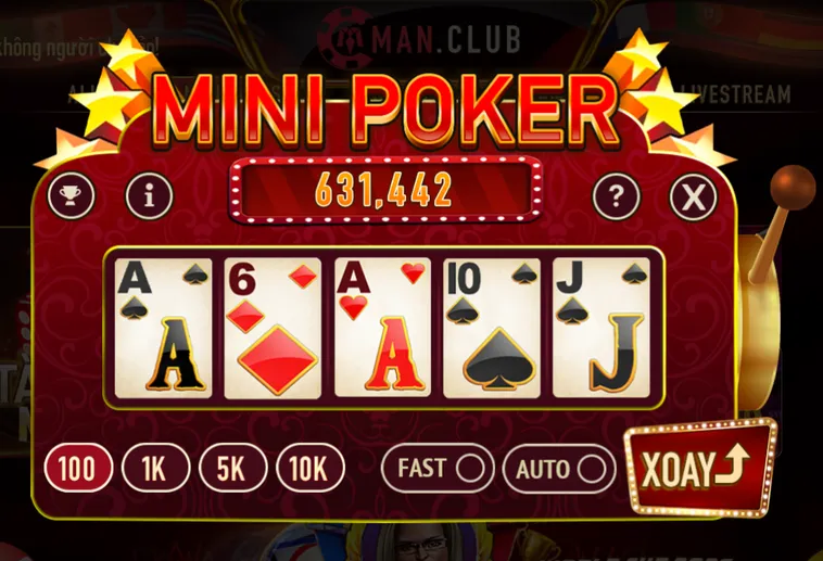Tận Hưởng Đấu Trường Minigame Mini Poker Tại ManClub Với Chiến Thuật Đỉnh Cao