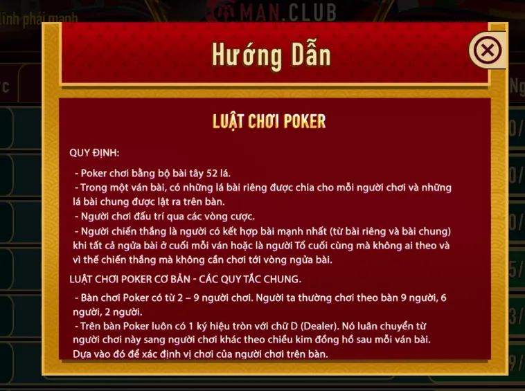 Trải Nghiệm Poker Tại ManClub Với Hệ Thống Giải Đấu Đỉnh Cao Nhất Hiện Nay
