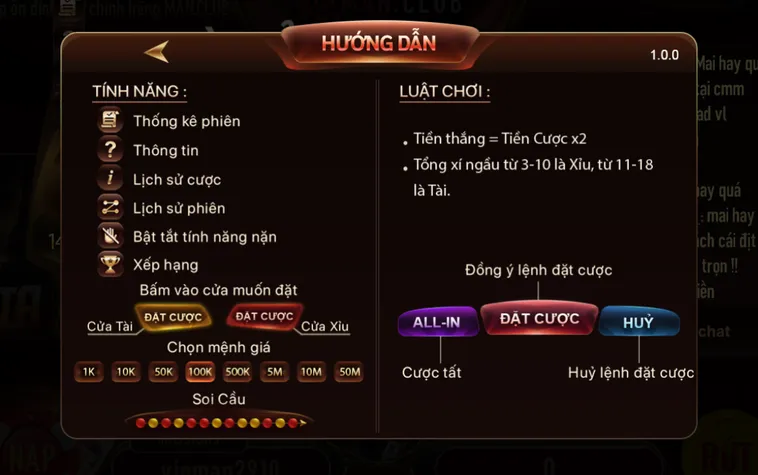 Tài Xỉu Livestream Tại ManClub Thiên Đường May Mắn Cho Mọi Game Thủ