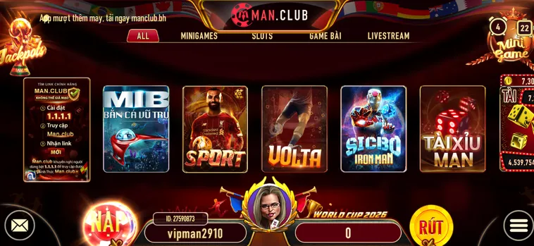 Cổng Game ManClub - Đa Dạng Các Trò Chơi Thắng Tiền Dễ Dàng Cho Mọi Cược Thủ